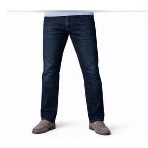 7 for all Mankind Mens Jeans Blue Dark Wash Straight Leg Button Fly 30x29